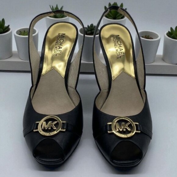 Michael Kors Women's Black Wedge Heels - Size 7.5 - Picture 1 of 4